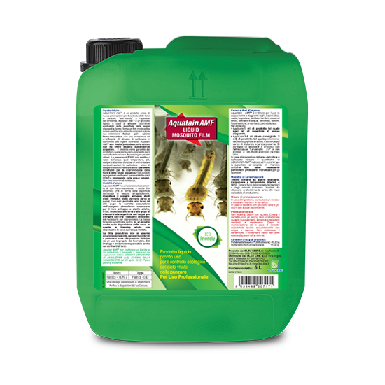 Aquatain AMF da 5 litri, è un prodotto ecologico professionale per il controllo delle zanzare.